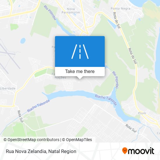 Rua Nova Zelandia map