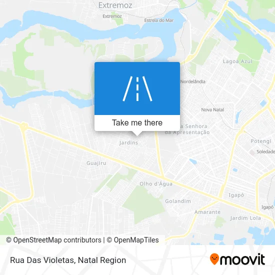 Rua Das Violetas map