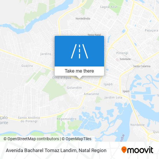 Mapa Avenida Bacharel Tomaz Landim