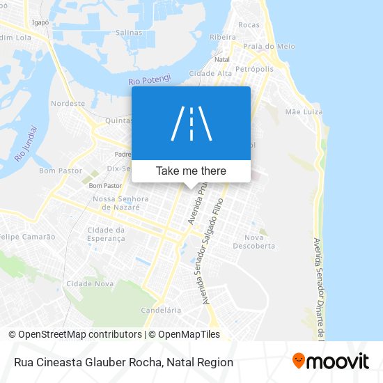 Mapa Rua Cineasta Glauber Rocha