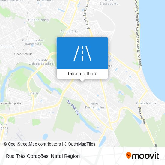 Rua Três Corações map