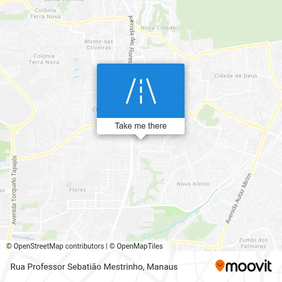 Rua Professor Sebatião Mestrinho map