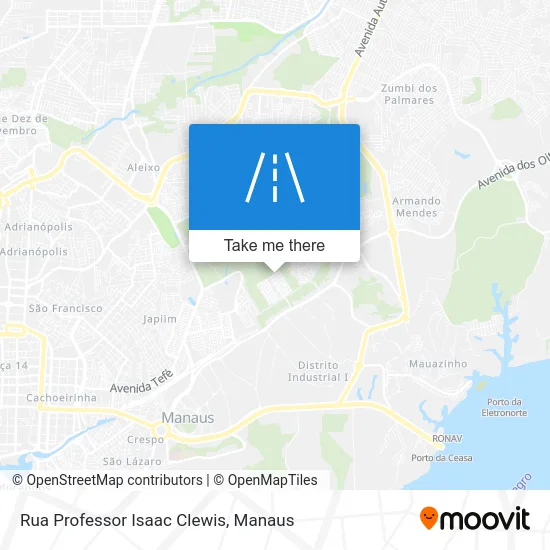 Rua Professor Isaac Clewis map