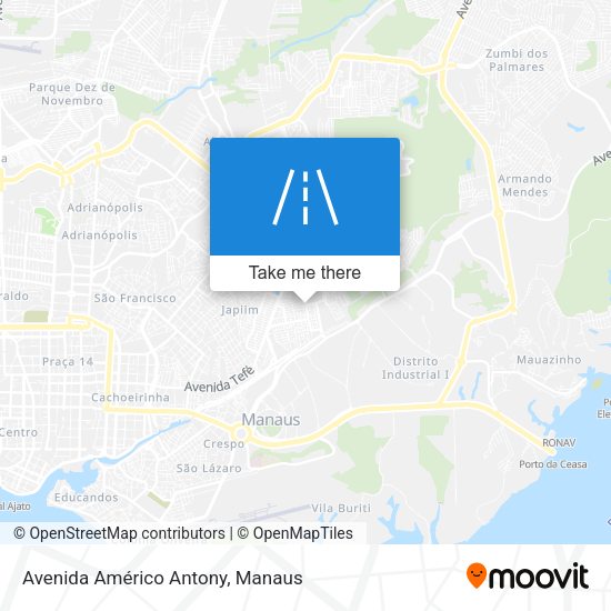 Avenida Américo Antony map