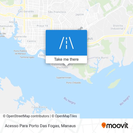 Acesso Para Porto Das Fogas map