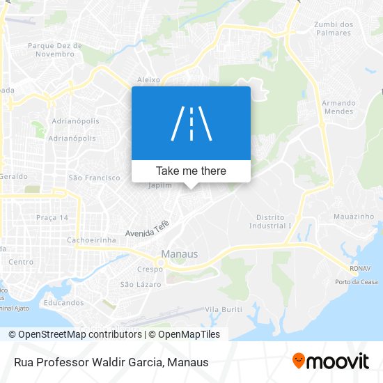 Mapa Rua Professor Waldir Garcia