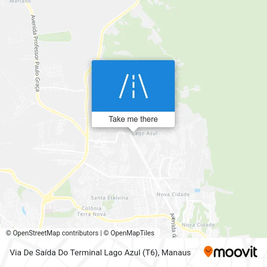 Via De Saída Do Terminal Lago Azul (T6) map