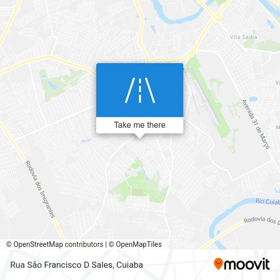 Rua São Francisco D Sales map