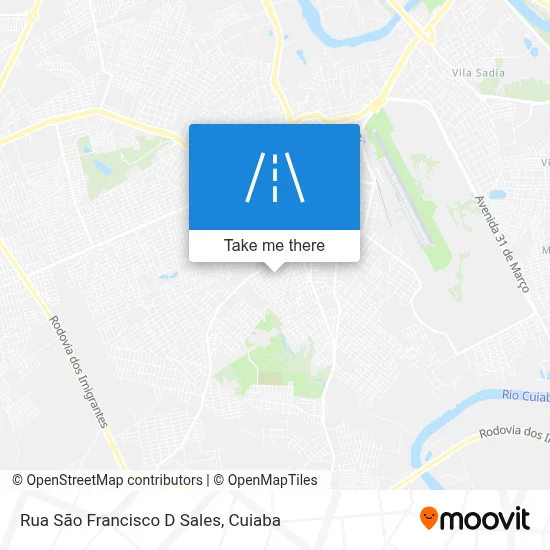Rua São Francisco D Sales map