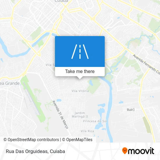 Rua Das Orguideas map
