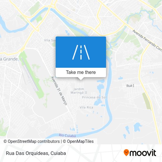 Rua Das Orquídeas map