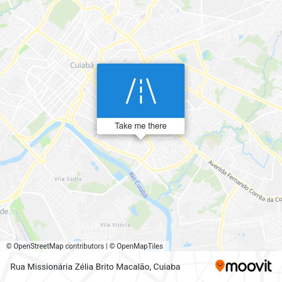 Rua Missionária Zélia Brito Macalão map