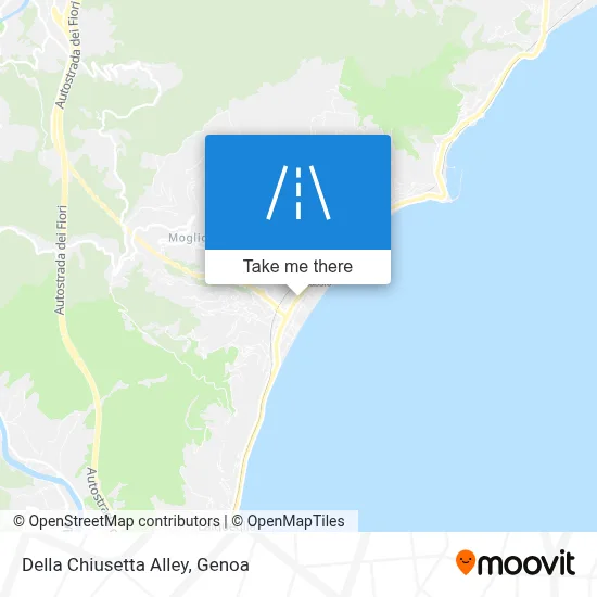 Della Chiusetta Alley map