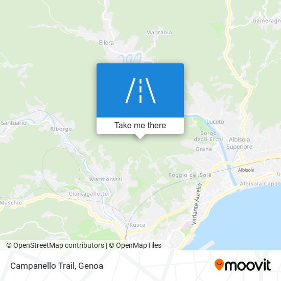 Campanello Trail map