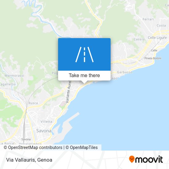 Via Vallauris map
