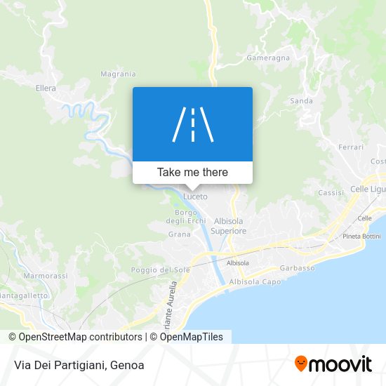 Via Dei Partigiani map