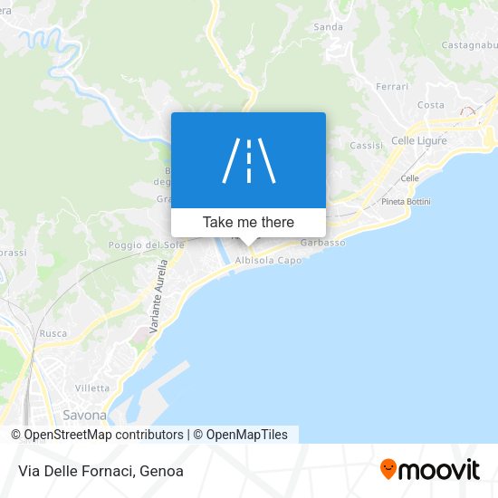 Via Delle Fornaci map