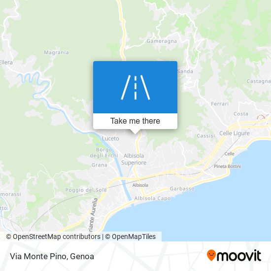 Via Monte Pino map