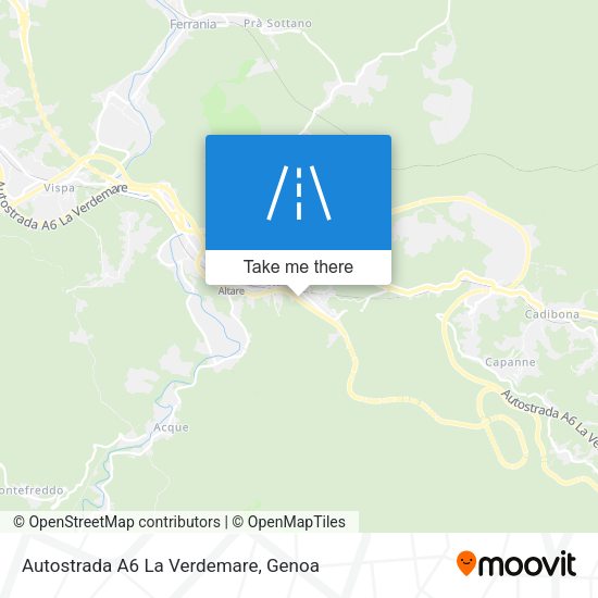 Autostrada A6 La Verdemare map
