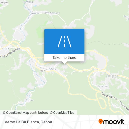 Verso La Cà Bianca map