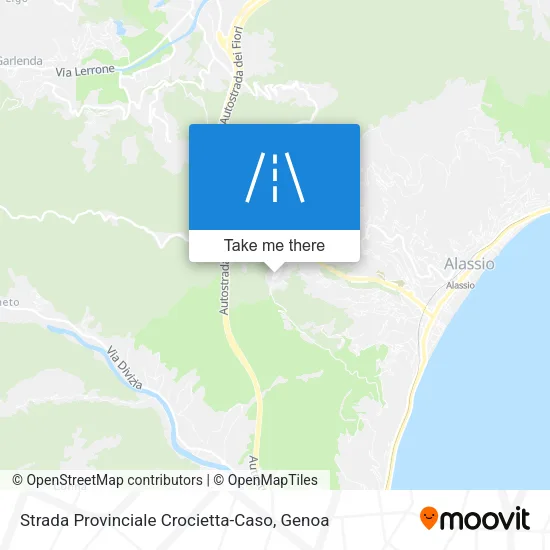 Strada Provinciale Crocietta-Caso map