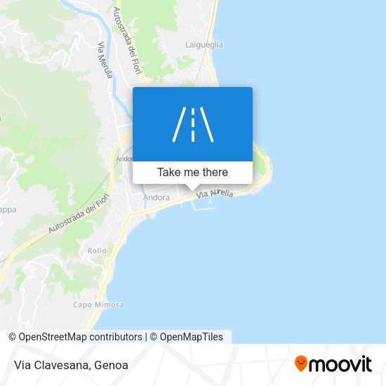 Via Clavesana map