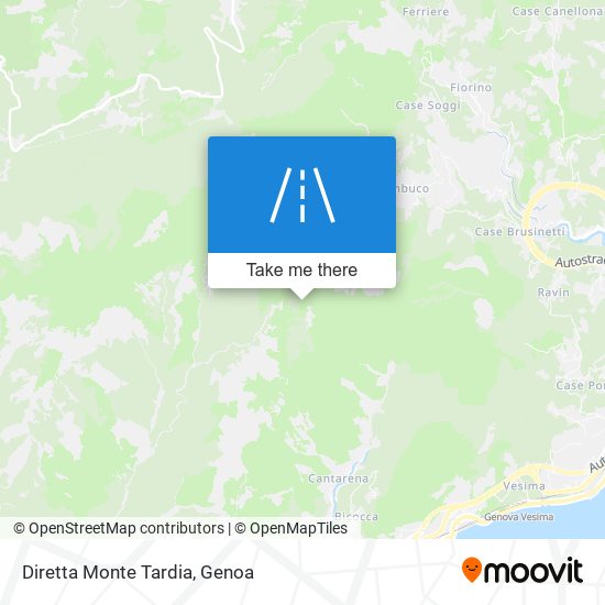 Diretta Monte Tardia map