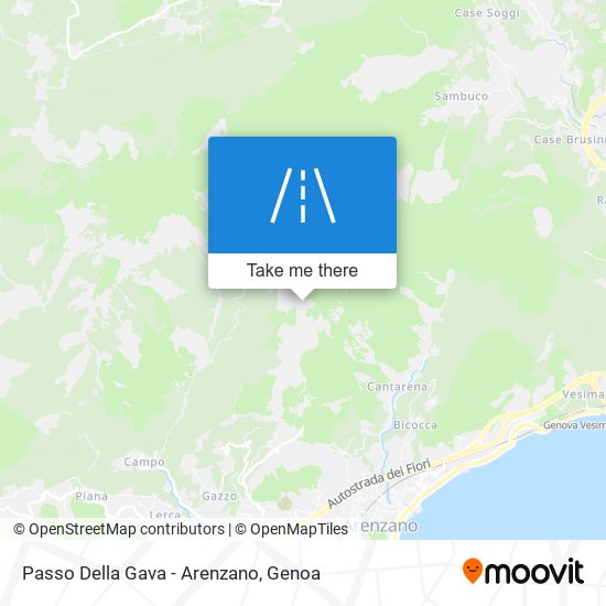 Passo Della Gava - Arenzano map