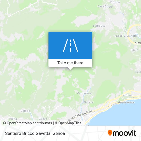Sentiero Bricco Gavetta map