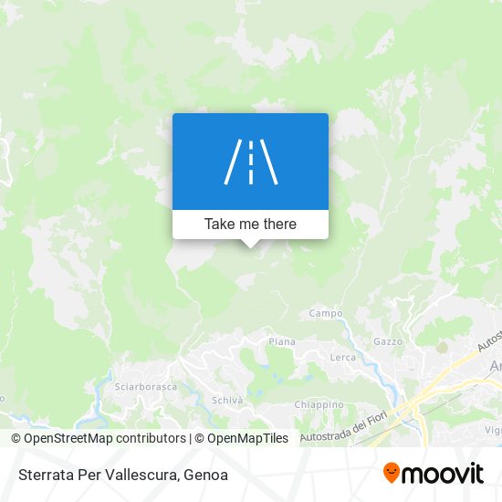 Sterrata Per Vallescura map