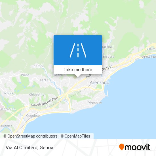 Via Al Cimitero map