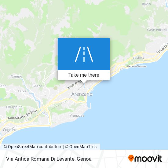 Via Antica Romana Di Levante map