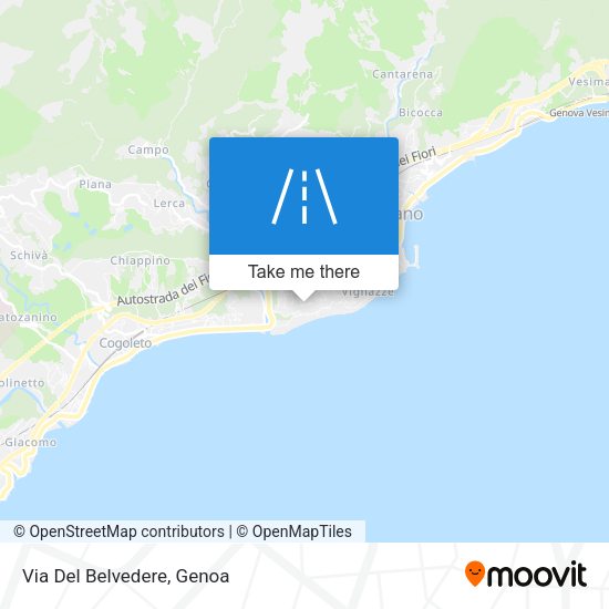 Via Del Belvedere map