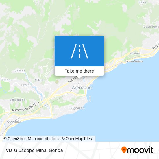 Via Giuseppe Mina map