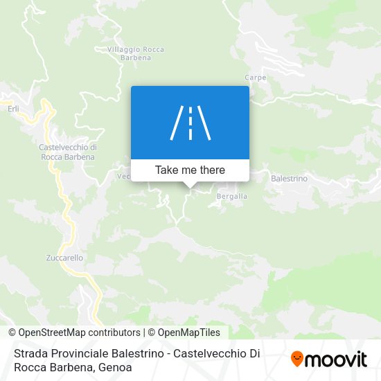 Strada Provinciale Balestrino - Castelvecchio Di Rocca Barbena map
