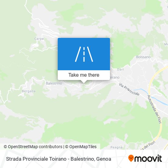 Strada Provinciale Toirano - Balestrino map