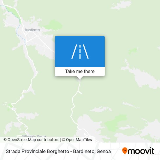 Strada Provinciale Borghetto - Bardineto map