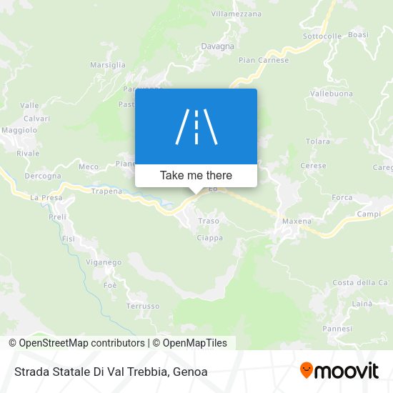 Strada Statale Di Val Trebbia map