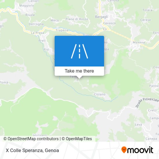 X Colle Speranza map