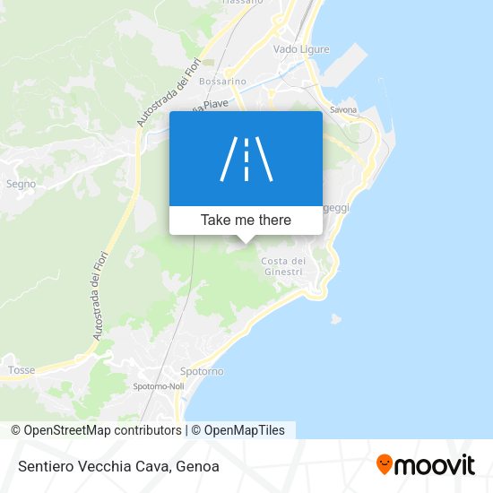 Sentiero Vecchia Cava map