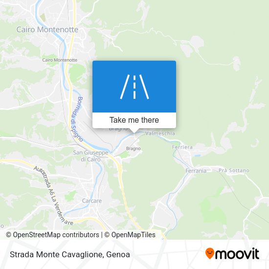 Strada Monte Cavaglione map