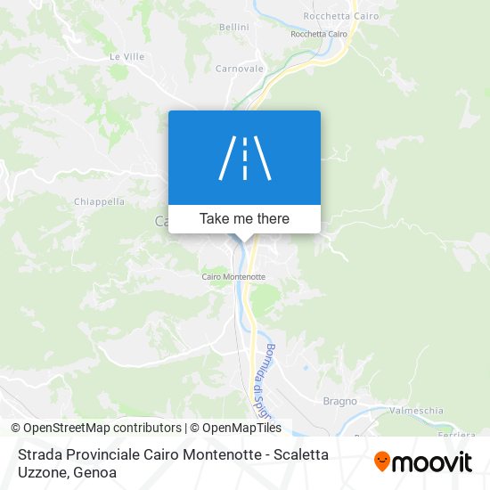 Strada Provinciale Cairo Montenotte - Scaletta Uzzone map