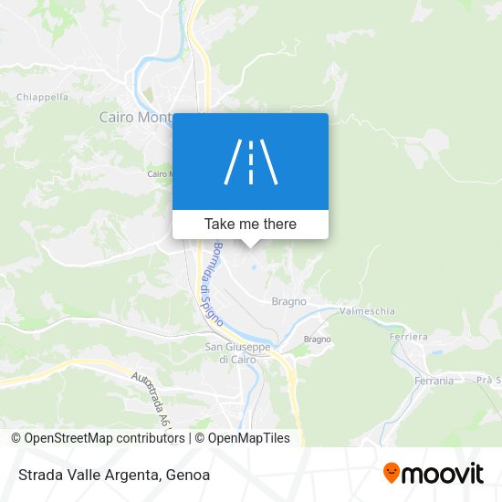 Strada Valle Argenta map