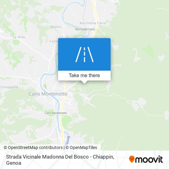 Strada Vicinale Madonna Del Bosco - Chiappin map