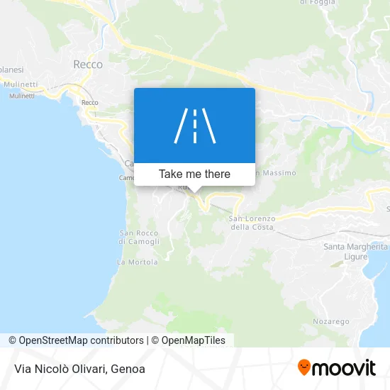 Via Nicolò Olivari map