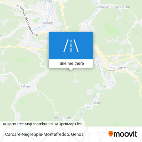 Carcare-Negreppie-Montefreddo map