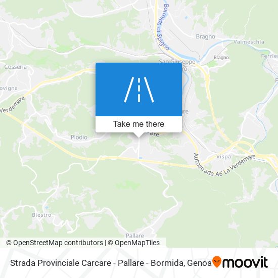 Strada Provinciale Carcare - Pallare - Bormida map