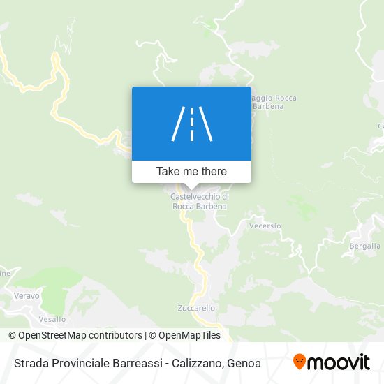 Strada Provinciale Barreassi - Calizzano map
