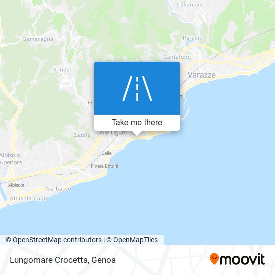 Lungomare Crocetta map