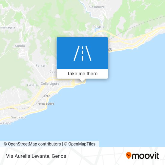 Via Aurelia Levante map